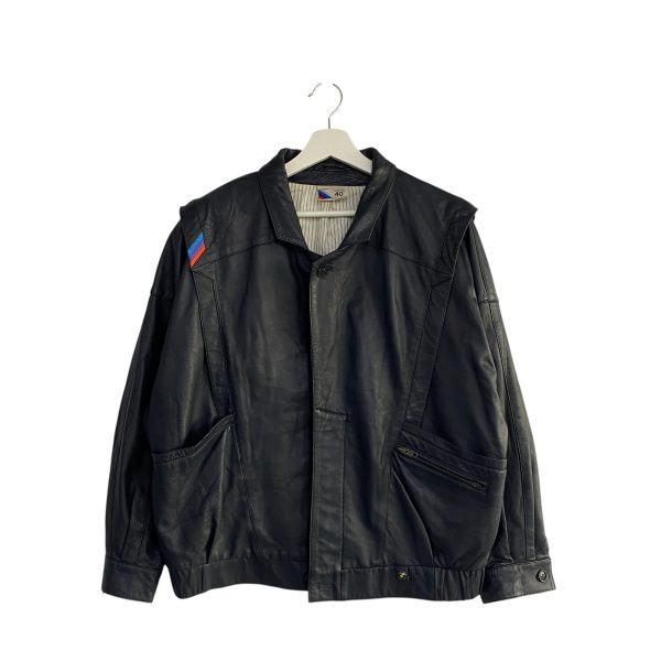 Vintage BMW Leather Navy Jacket