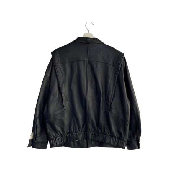 Vintage BMW Leather Navy Jacket - Image 4