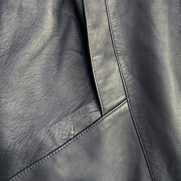 Vintage BMW Leather Navy Jacket - Image 5