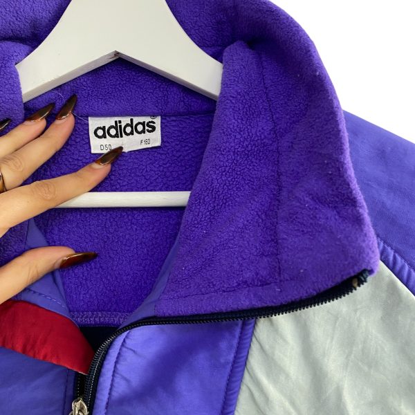Vintage Adidas Btc Polartec Purple Fleece Zip Up - Image 2