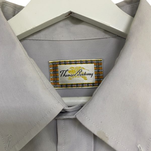 Thomas Burberry Grey Button Up Shirt - Image 3