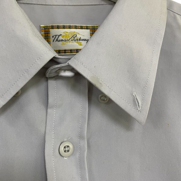 Thomas Burberry Grey Button Up Shirt - Image 4