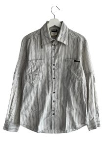 Vintage Dolce And Gabanna Pinstriped Zip Detail Shirt