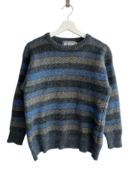 Vintage Ysl Striped Wool Jumper