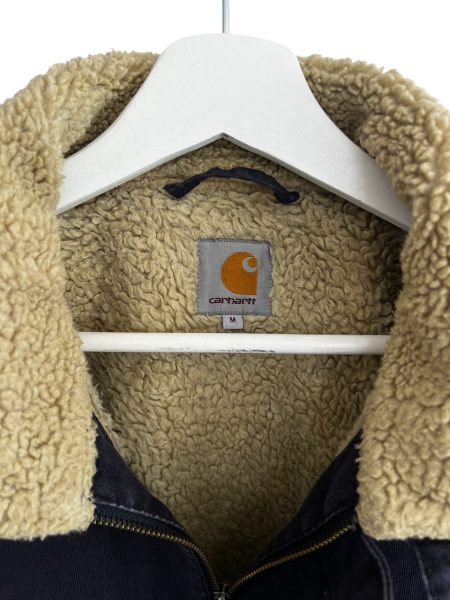 Vintage 2000s Navy Carhartt Fleece Lined Sheffield Jacket - Image 2