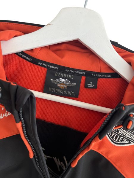 Harley Davidson Black Fitted Soft Shell Hooded Jacket - Image 2
