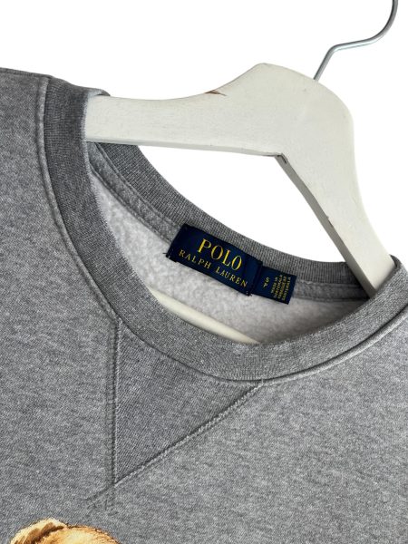 Ralph Lauren Polo Bear Grey Graphic Print Sweatshirt - Image 2