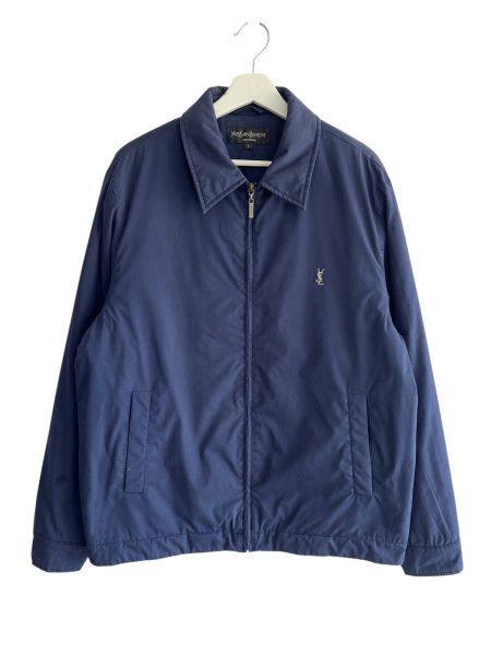 Yves Saint Laurent Navy Lightly Padded Harrington Jacket