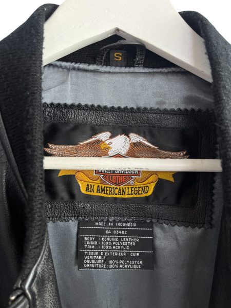 Harley Davidson Embroided Leather Jacket - Image 2
