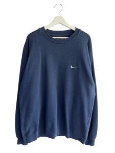 90s Nike Embroided Swoosh Navy Sweatshirt