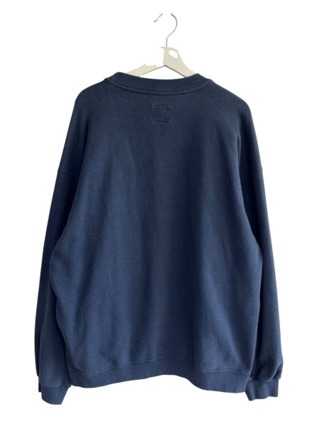 90s Nike Embroided Swoosh Navy Sweatshirt - Image 3