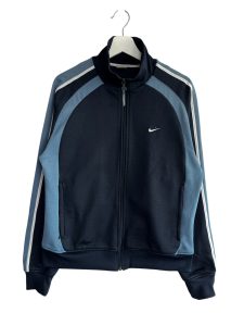 Nike Athletic Embroided Swoosh Navy Track Jacket