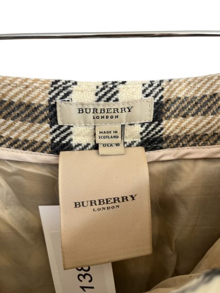 Burberry Nova Check Pleated Midi Skirt - Image 2