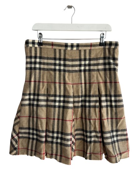 Burberry Nova Check Pleated Midi Skirt - Image 3