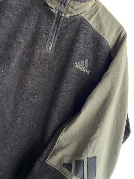 90s Adidas Fleece Black Pullover - Image 3