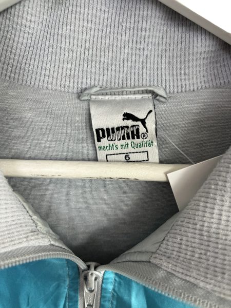 90s Puma Grey Colour Block Shell Suit - Image 2