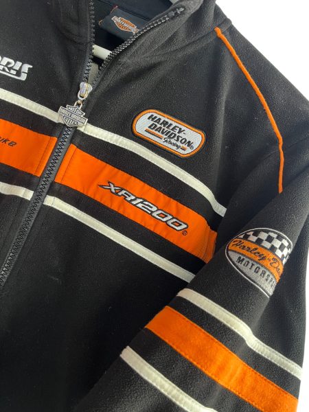 Harley Davidson Racing Black Fleece Jacket - Image 4