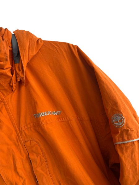 Timberland Weather Gear Hooded Orange Jacket - Image 5