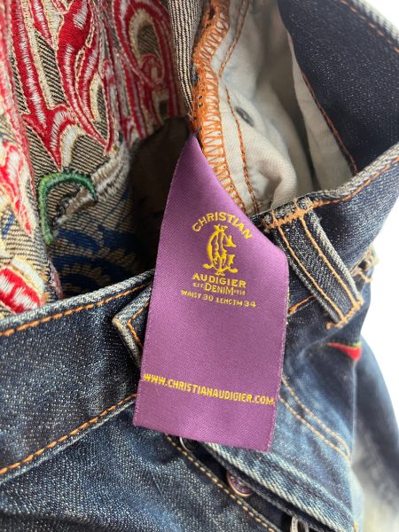 Christian Audigier Embroidered Denim Jeans - Image 2