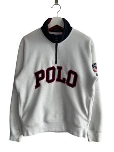 Polo Ralph Lauren USA White Borg Pullover