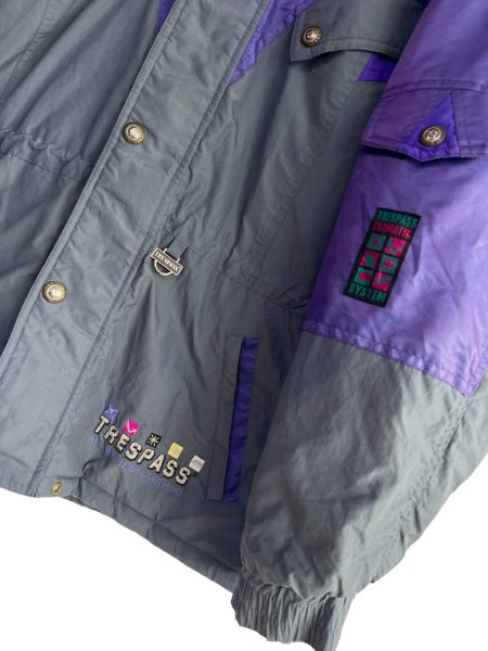 80s Trespass Ski Espace All Weather Grey Jacket - Image 4