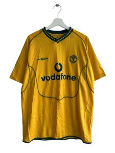 00s Manchester United Umbro Yellow GK Shirt