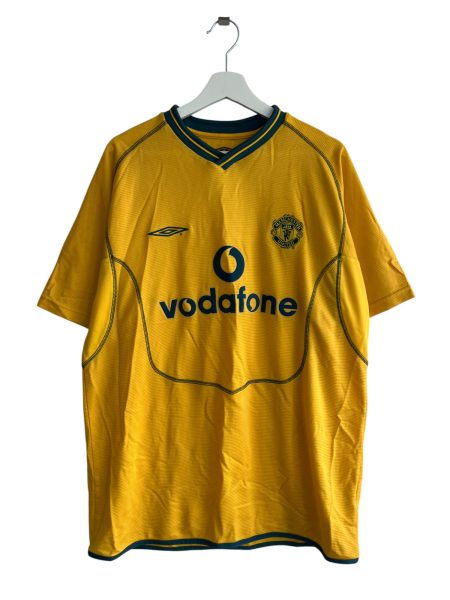 00s Manchester United Umbro Yellow GK Shirt