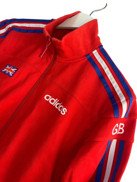 2004 Olympics Adidas Great Britain Red Track Jacket - Image 4