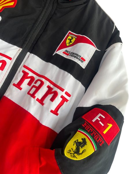 Ferrari F1 Embroidered Bomber Jacket - Image 4