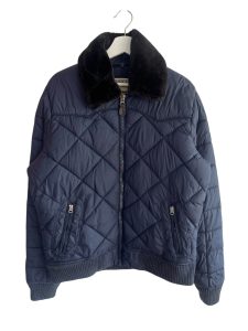 Rancher By Schott Navy Quilted Bomber Jacket