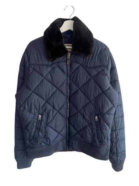Rancher By Schott Navy Quilted Bomber Jacket
