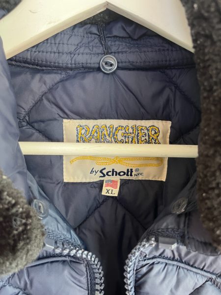 Rancher By Schott Navy Quilted Bomber Jacket - Image 2