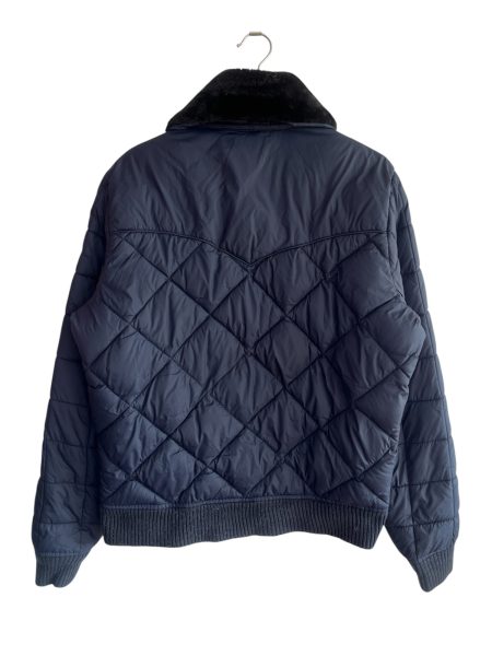 Rancher By Schott Navy Quilted Bomber Jacket - Image 4