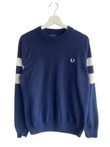 Fred Perry Sports Style Navy Sweatshirt