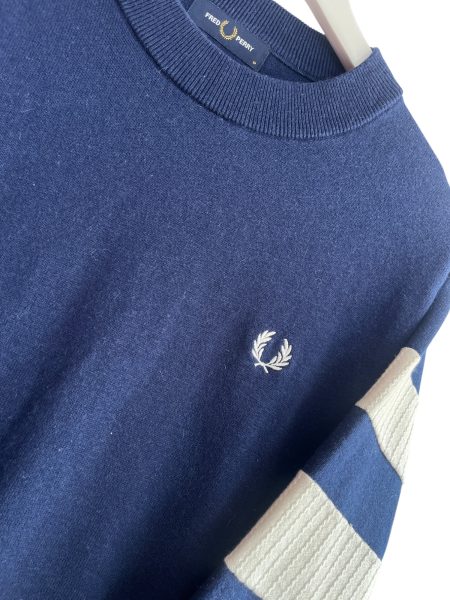 Fred Perry Sports Style Navy Sweatshirt - Image 3